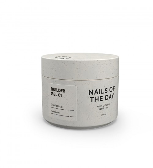 NAILSOFTHEDAY Builder Gel 01 — clear builder gel for nail extensions, 30 ml