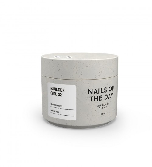 NAILSOFTHEDAY Builder Gel 02 — white milky builder gel for nail extensions, 30 ml