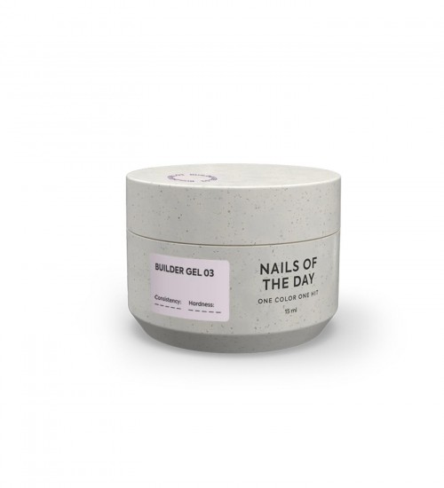 NAILSOFTHEDAY Builder Gel 03 — soft pink builder gel for nail extensions, 15 ml