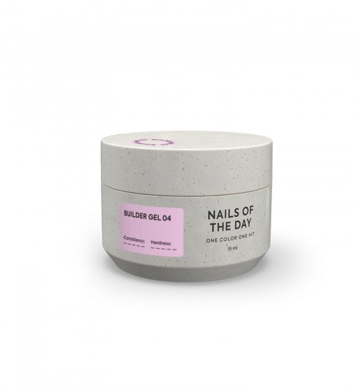NAILSOFTHEDAY Builder Gel 04 — pink builder gel for nail extensions, 15 ml
