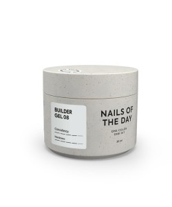 NAILSOFTHEDAY Builder Gel 08 — milky builder gel for nail extensions, 30 ml