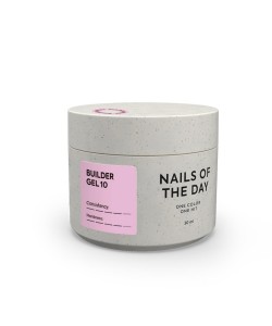 NAILSOFTHEDAY Builder Gel 10 — pink builder gel for nail extensions, 30 ml