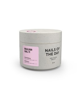 NAILSOFTHEDAY Builder Gel 11 — light pink builder gel for nail extensions, 30 ml