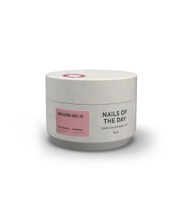 NAILSOFTHEDAY Builder Gel 12 — nude pink builder gel for nail extensions, 15 ml