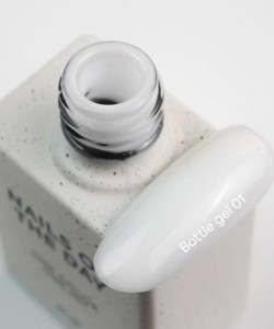 NAILSOFTHEDAY Bottle Gel 01 – White Super-Strong Nail Strengthening Gel, 10 ml