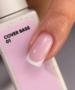 NAILSOFTHEDAY Cover Base 01 — soft pink–lilac nail base coat, 10 ml