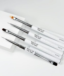 NAILSOFTHEDAY Professional Brush Liner — professional manicure brush with metal cap, for fine detailing, liner 8 mm