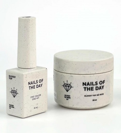 NAILSOFTHEDAY Glossy top no wipe – without a sticky layer and with UV filters, 30 ml
