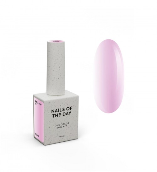 NAILSOFTHEDAY Shell top 03 new formula — pearly top coat with a pink shimmer, no sticky layer, 10 ml
