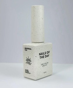 NAILSOFTHEDAY Universal Top — glossy no-wipe top coat with minimal UV filters, 10 ml