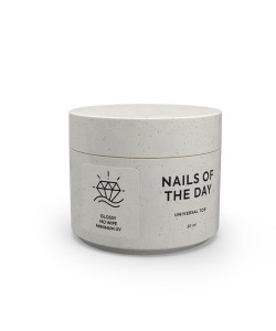 NAILSOFTHEDAY Universal Top — glossy no-wipe top coat with minimal UV filters, 30 ml
