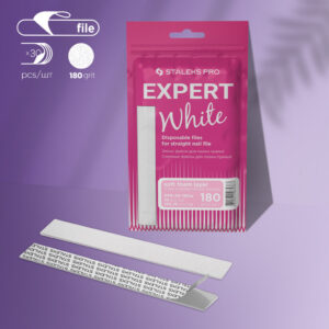 Staleks EXPERT 20 180 grit STRAIGHT (30 pcs) on a soft foam layer