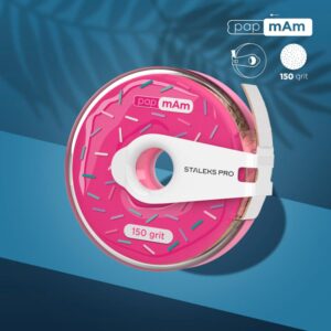 STALEKS Disposable white abrasive tape papmAm EXPERT 150 grit in a plastic case (ATC-150w)