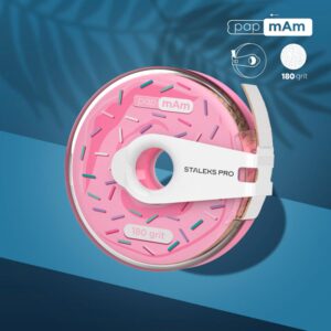 STALEKS Disposable white abrasive tape papmAm EXPERT 180 grit in a plastic case (ATC-180w)