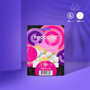 Disposable white files for pedicure 320 grit size L
