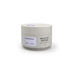 NAILSOFTHEDAY Builder Gel 24 — milky builder gel with a pink veil for nail extensions, 15 ml